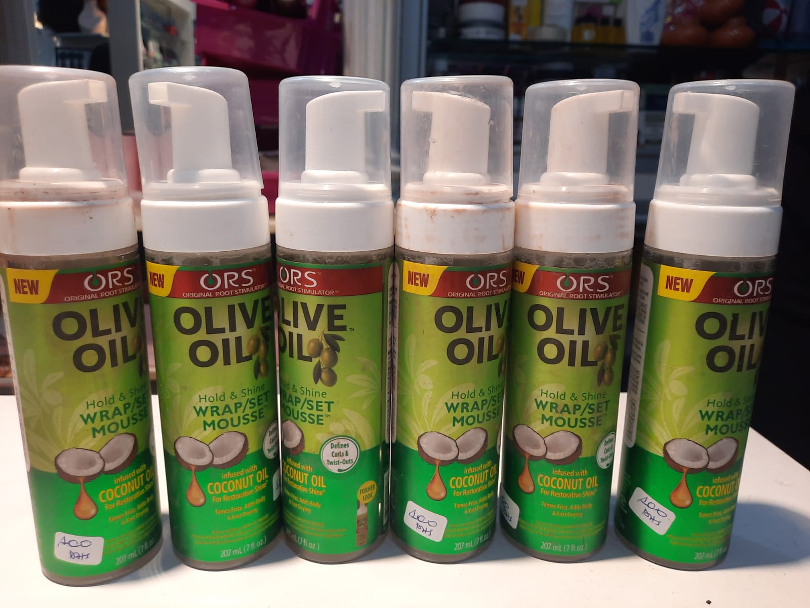 ORS Olive Oil Wrap/Set Mousse Coconut Oil — pack