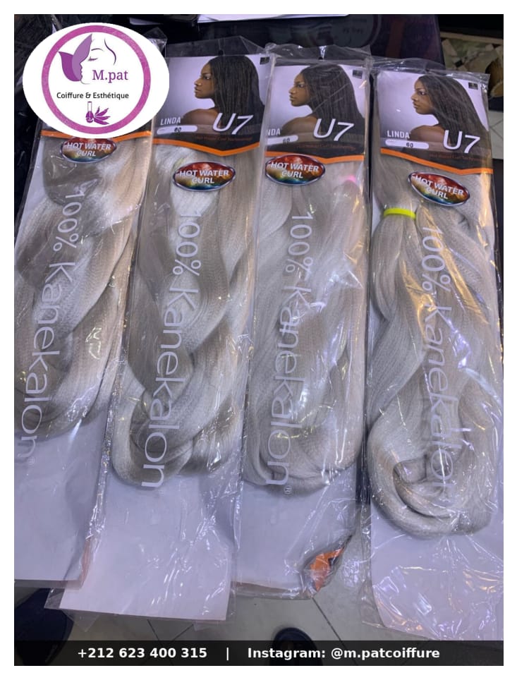 Linda U7 Kanekalon couleur 60 — blond platine pack 4