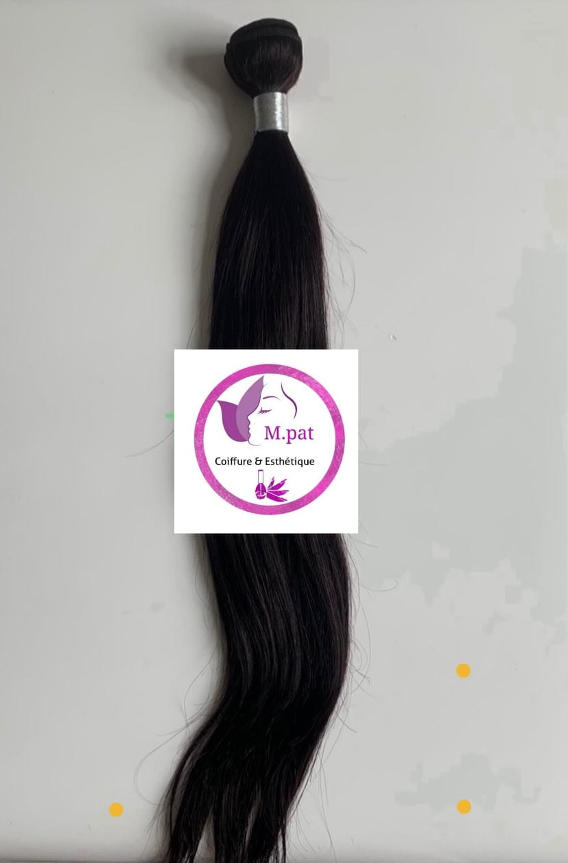 Tissage cheveux naturels — bundle long noir
