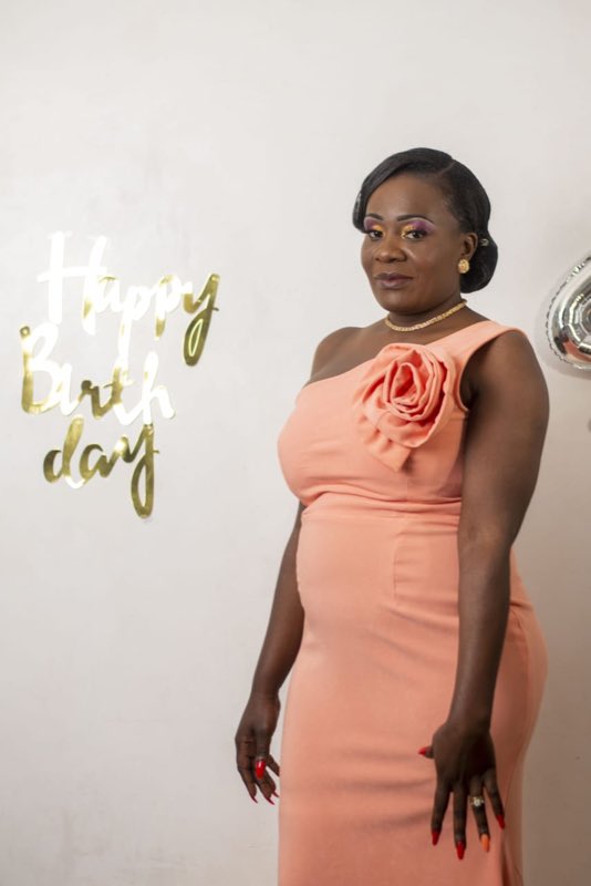 Robe asymétrique corail à fleur — MPAT Couture
